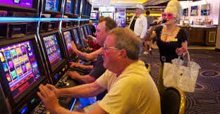 Casino-style game lobby interface showing slot and table game categories